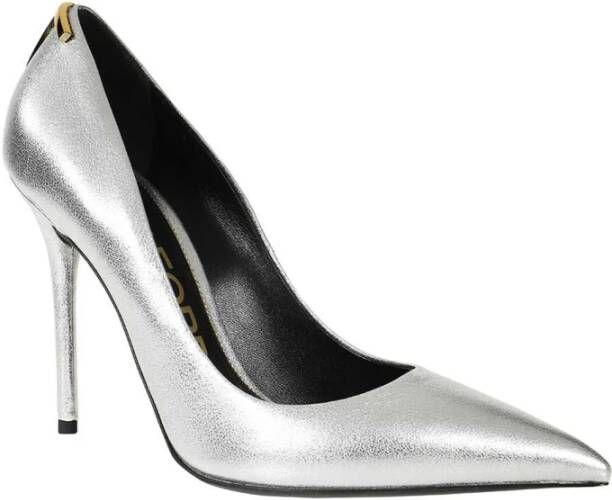 Tom Ford Puntige Neus Leren Pumps Gray Dames