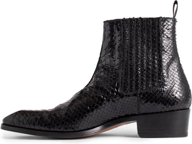 Tom Ford Python Print Leren Laars Black Heren