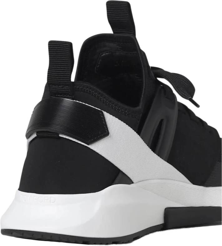 Tom Ford Sneakers Art.j1100Tof 001 Zwart Leer 50% Andere vezels 50% Geschikt voor alle temperaturen Regular Fit Black Heren