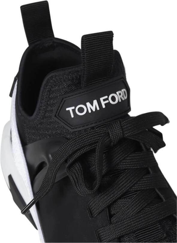 Tom Ford Sneakers Art.j1100Tof 001 Zwart Leer 50% Andere vezels 50% Geschikt voor alle temperaturen Regular Fit Black Heren