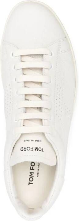 Tom Ford Warwick Leren Sneakers Wit Heren