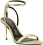 Tom Ford Stiletto Heel Leren Padlock Sandalen Yellow Dames - Thumbnail 6