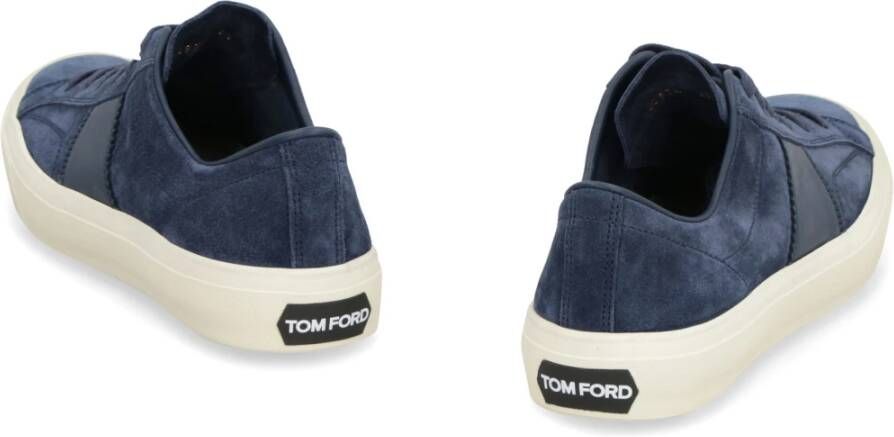 Tom Ford Suede Casual Sneakers Blue Heren