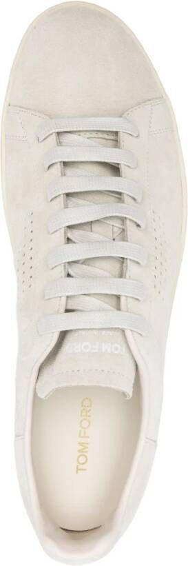 Tom Ford Suede Sneakers met Rubberen Zool Beige Heren