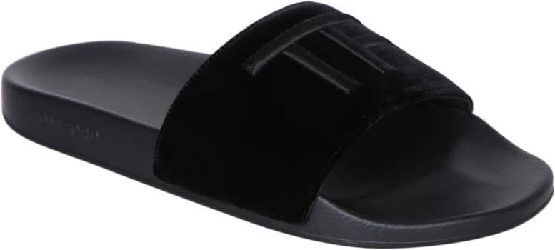 Tom Ford elet Sandalen met Open Teen Black Heren