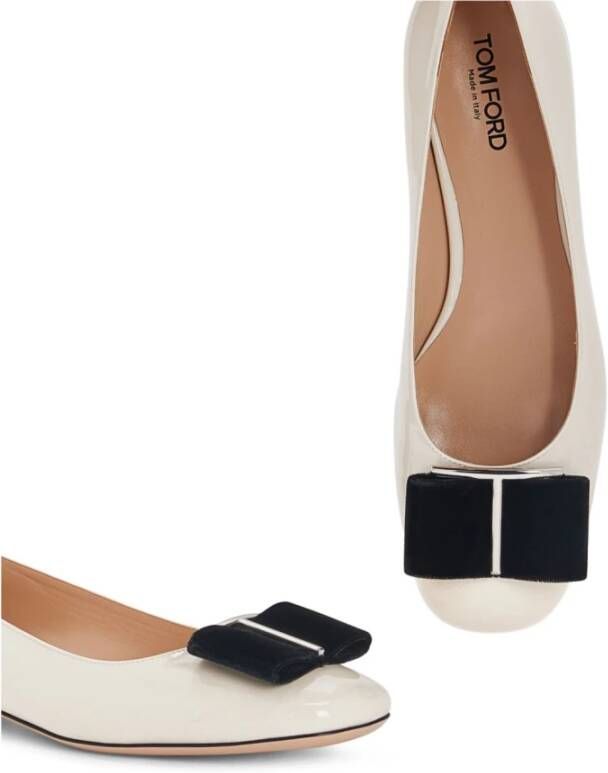 Tom Ford Witte Ballerina Schoenen Elegante Stijl White Dames