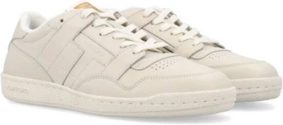 Tom Ford Witte Leren Sneakers Beige Heren