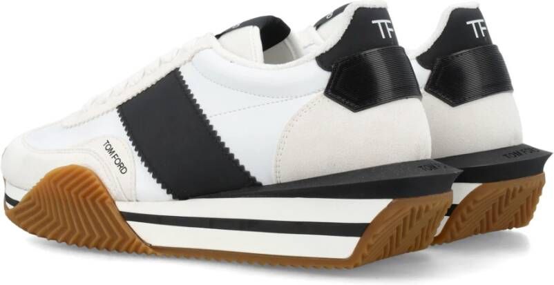 Tom Ford Witte Zwarte Sneakers James Aw24 White Heren