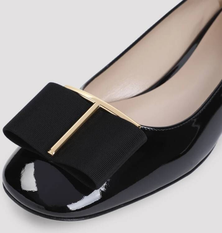 Tom Ford Zwarte Lakleren Ballerina Schoenen Black Dames