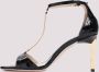 Tom Ford Zwarte Croco Leren Sandalen met Kettingdetail Black Dames - Thumbnail 2