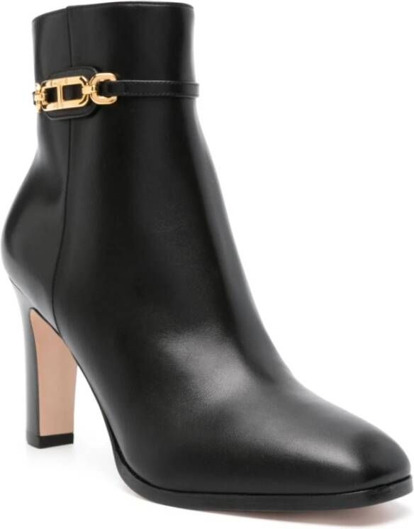 Tom Ford Zwarte Leren Laarzen met Kettingdetail Black Dames