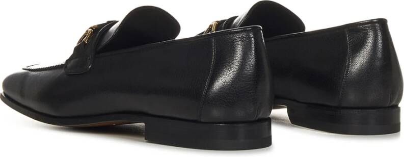 Tom Ford Zwarte leren loafers met kwastjes Black Heren