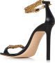 Tom Ford Zwarte Leren Sandalen met Gouden Kettingband Black Dames - Thumbnail 2