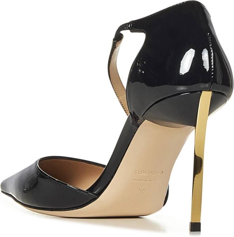 Tom Ford Zwarte Leren Stiletto Pumps Black Dames