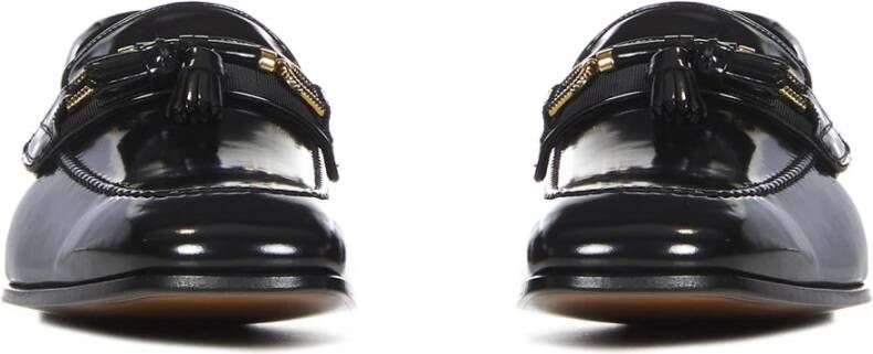 Tom Ford Zwarte Patent Loafer met Metalen Horsebit Black Heren