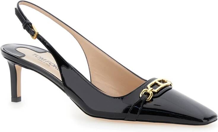 Tom Ford Zwarte Patentleren Slingback Hakken Black Dames