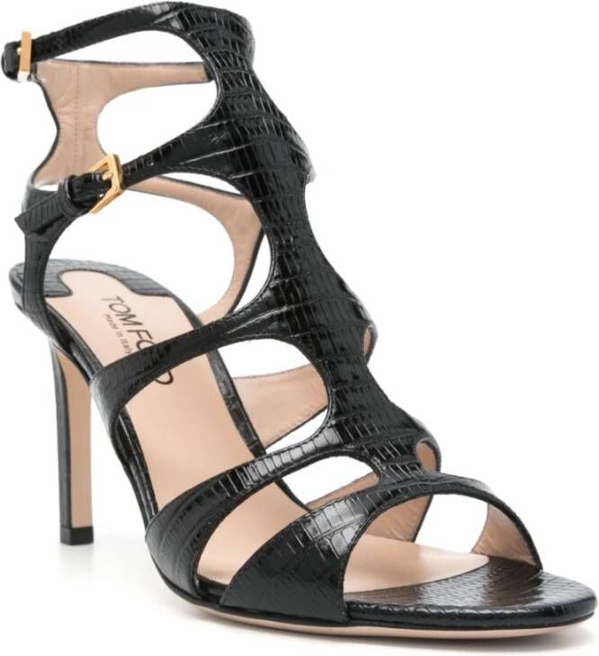 Tom Ford Zwarte Sandalen voor Vrouwen Black Dames