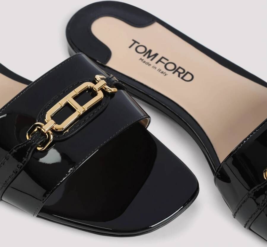 Tom Ford Zwarte Slide Sandalen Black Dames