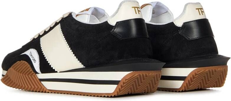 Tom Ford Suede Panel Sneakers Black Heren