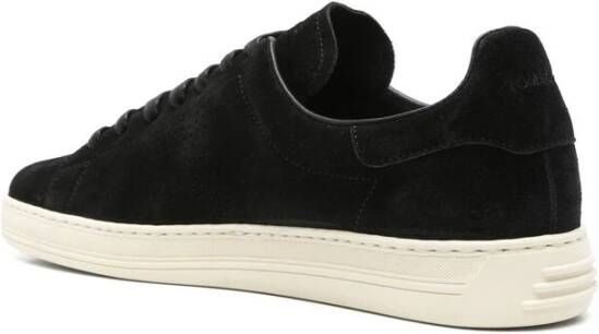 Tom Ford Zwarte Vetersneaker met Merkhiel Black Heren