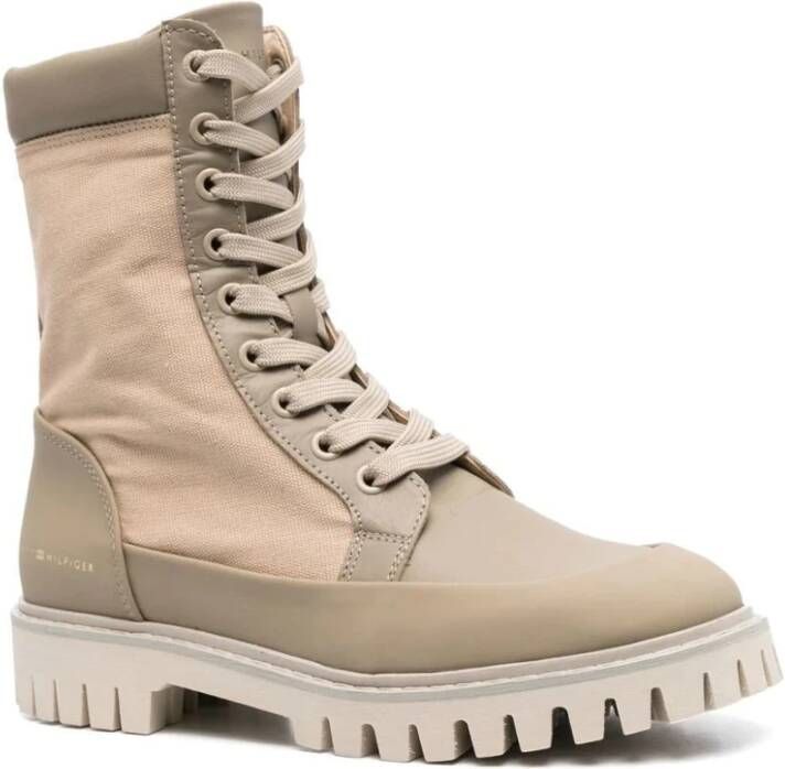 Tommy Hilfiger Beige Veterschoenen Beige Dames