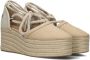 Tommy Hilfiger Beige Closed Toe Flatform Espadrilles Beige Dames - Thumbnail 10