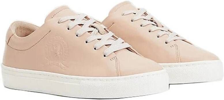 Tommy Hilfiger Beige Crest Sneakers voor Vrouwen Beige Dames