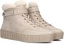 TOMMY HILFIGER Hoge Sneakers Dames Faux Fur Low Lace-up Maat: 38 Materiaal: Nubuck Kleur: Beige - Thumbnail 3