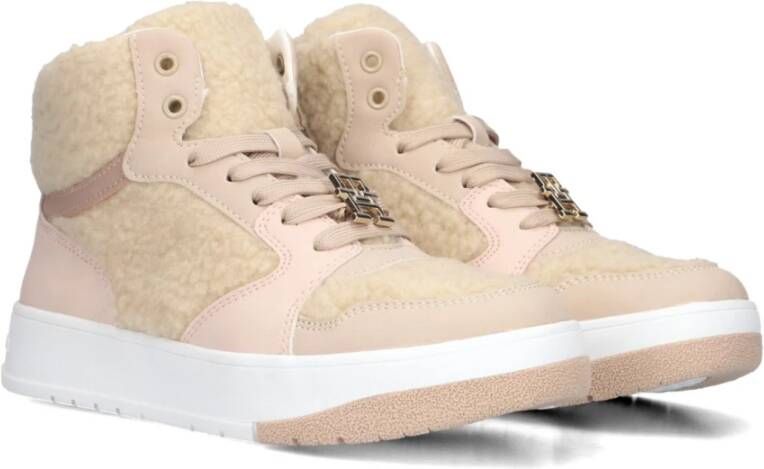 Tommy Hilfiger Beige Hoge Stijlvolle Meisjes Sneakers Beige Dames