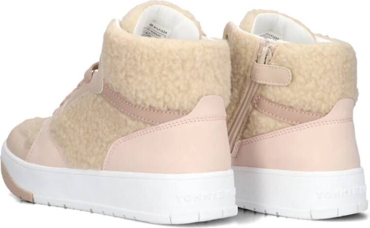 Tommy Hilfiger Beige Hoge Stijlvolle Meisjes Sneakers Beige Dames