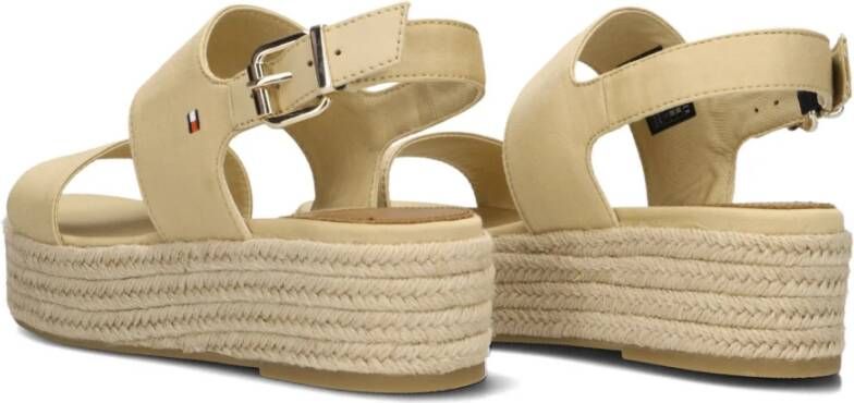 Tommy Hilfiger Beige Mid Wedge Espadrilles Sandal Beige Dames