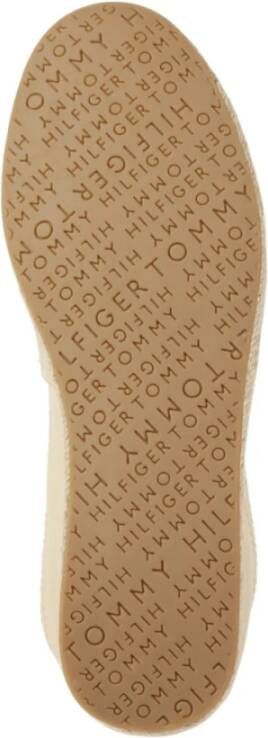 Tommy Hilfiger Beige Platte Espadrilles Oogst Tarwe Beige Dames