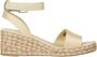 Tommy Hilfiger Kleurrijke Sleehak Satijnen Sandalen Beige Dames - Thumbnail 11