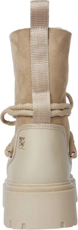 Tommy Hilfiger Beige Shearling Enkel Snowboot Beige Dames