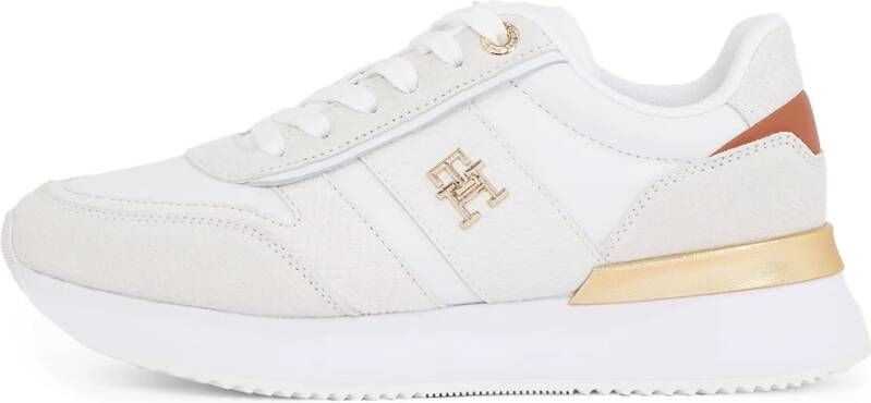 Tommy Hilfiger Beige Sneakers voor Vrouwen White Dames