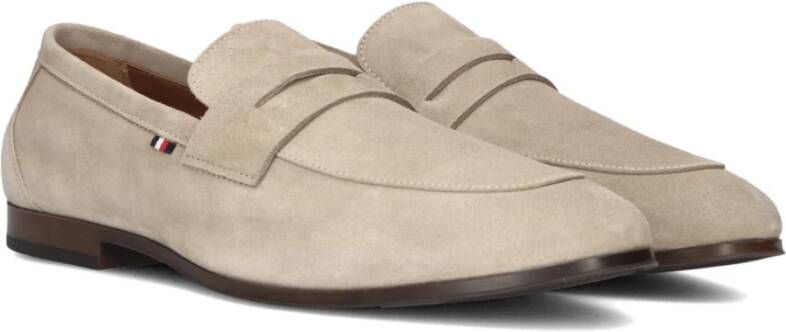 Tommy Hilfiger Beige Suède Casual Loafers Beige Heren