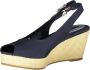 Tommy Hilfiger Sandaaltjes ICONIC ELBA SLING BACK WEDGE zomerschoen sandaal keilhak met jute bekleding - Thumbnail 4