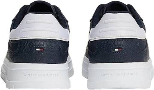 Tommy Hilfiger Blauwe Lage Sneakers Leer Nylon Blue Heren