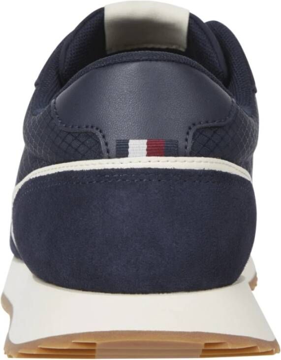 Tommy Hilfiger Blauwe Mix Vrijetijdssneakers Blue Heren