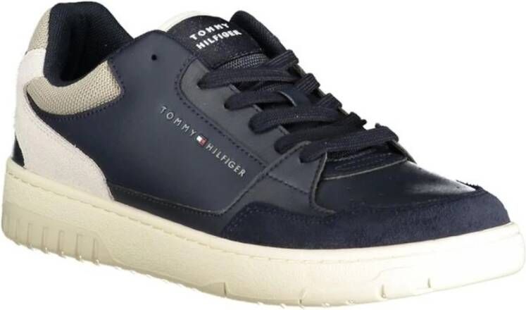 Tommy Hilfiger Blauwe Polyester Sneaker met Modern Ontwerp Blue Heren