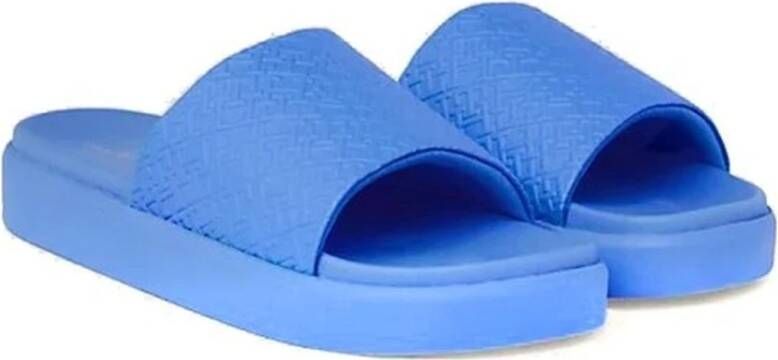 Tommy Hilfiger Blauwe Pool Slide Flip Flops Blue Dames