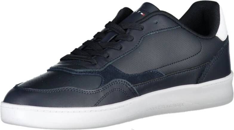 Tommy Hilfiger Blauwe Sportieve Veterschoenen met Contrastdetails en Logoprint Blue Heren