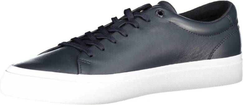 Tommy Hilfiger Blauwe Sportieve Vetersneakers met Logo Blue Heren