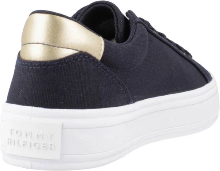 Tommy Hilfiger Canvas Sneakers voor modebewuste vrouwen Black Dames