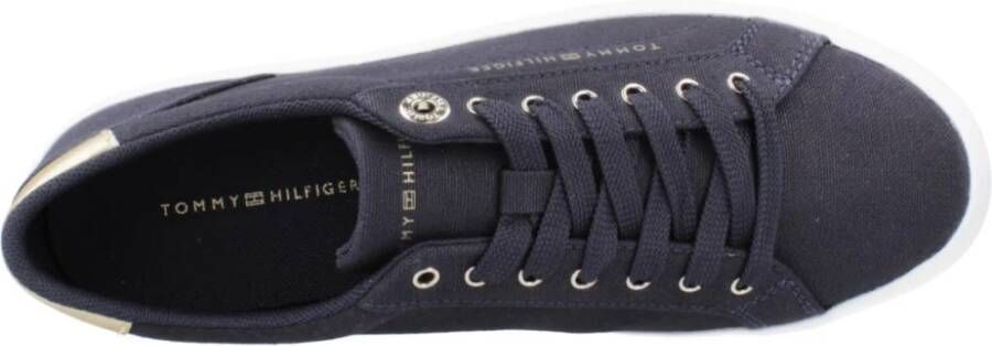 Tommy Hilfiger Canvas Sneakers voor modebewuste vrouwen Black Dames