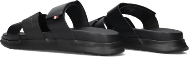 Tommy Hilfiger Casual Leren Slippers D Density Black Heren