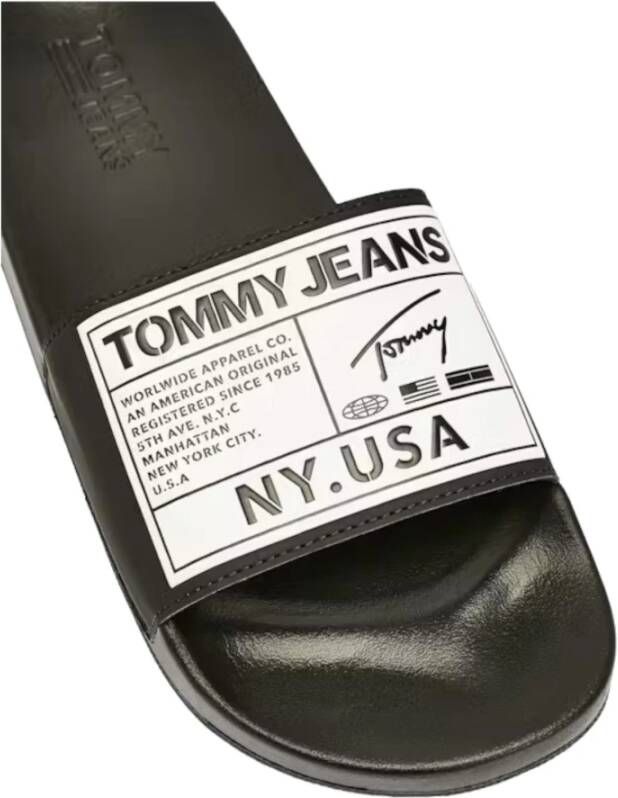 Tommy Hilfiger Comfortabele Pantoffels voor Dagelijks Gebruik Black Heren