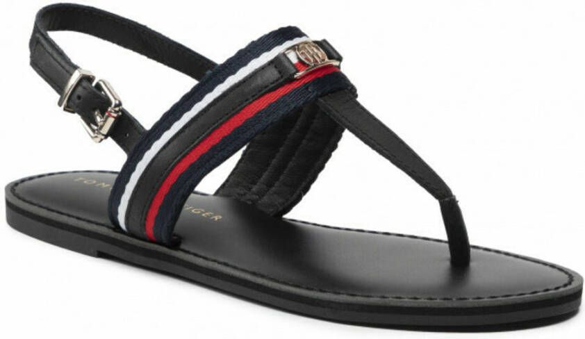 Tommy Hilfiger Platte sandalen Zwart Dames