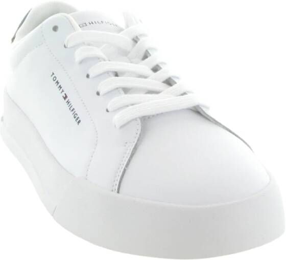 Tommy Hilfiger Court Leren Detail Schoenen White Heren