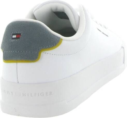 Tommy Hilfiger Court Leren Detail Schoenen White Heren